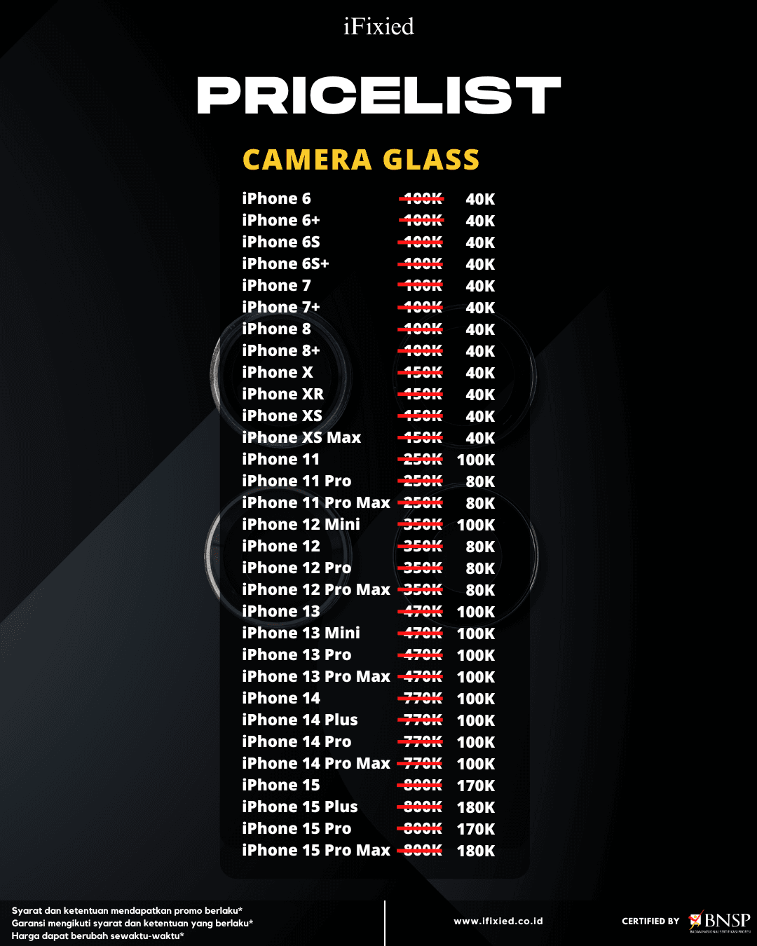 Daftar Harga Servise iPhone di