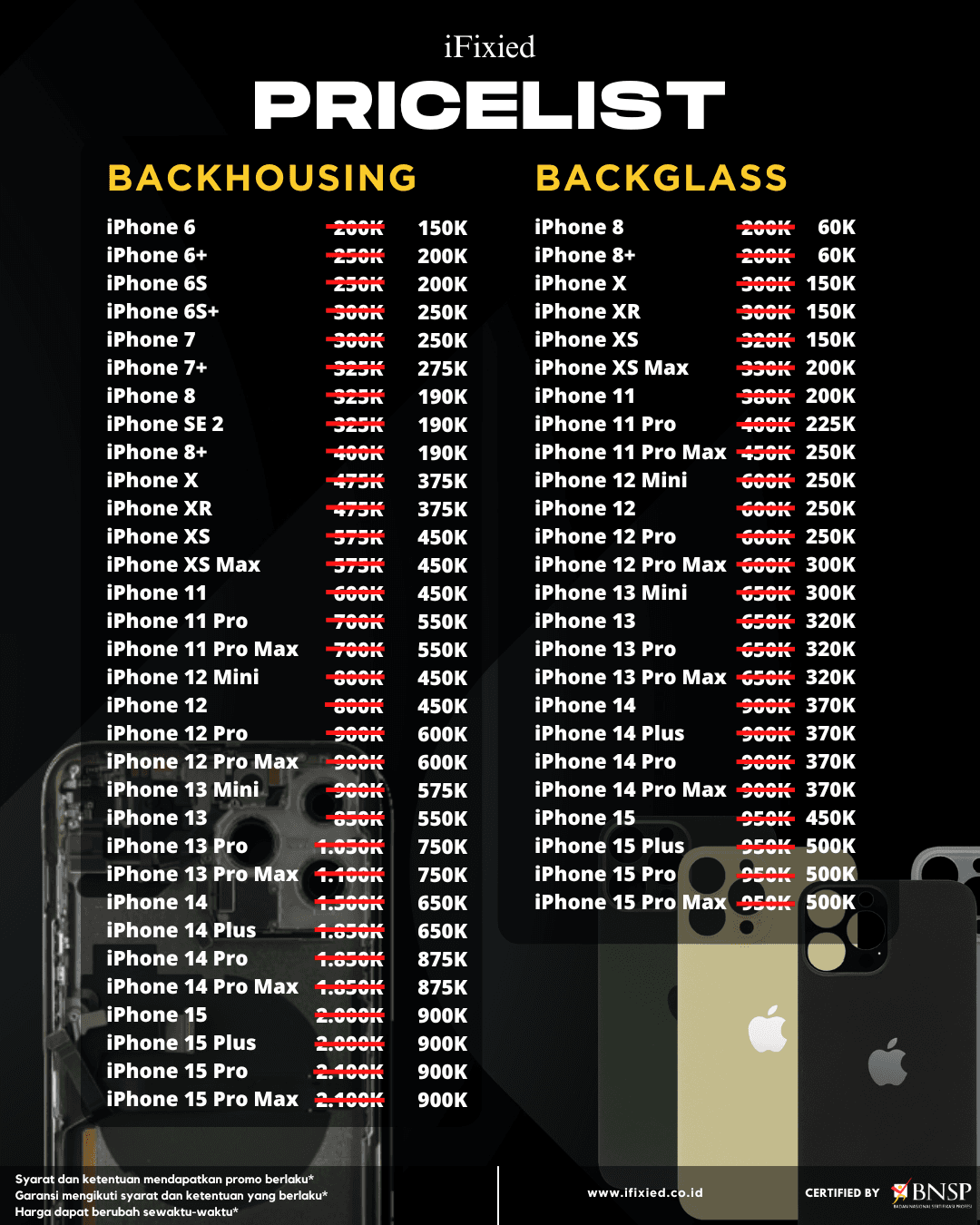 Daftar Harga Servise iPhone di