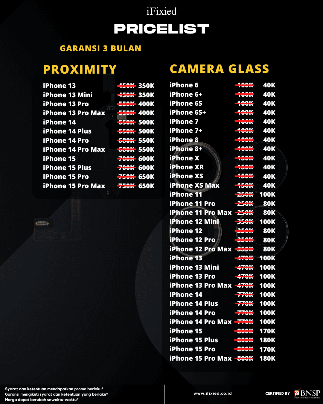 Daftar Harga Servise iPhone di