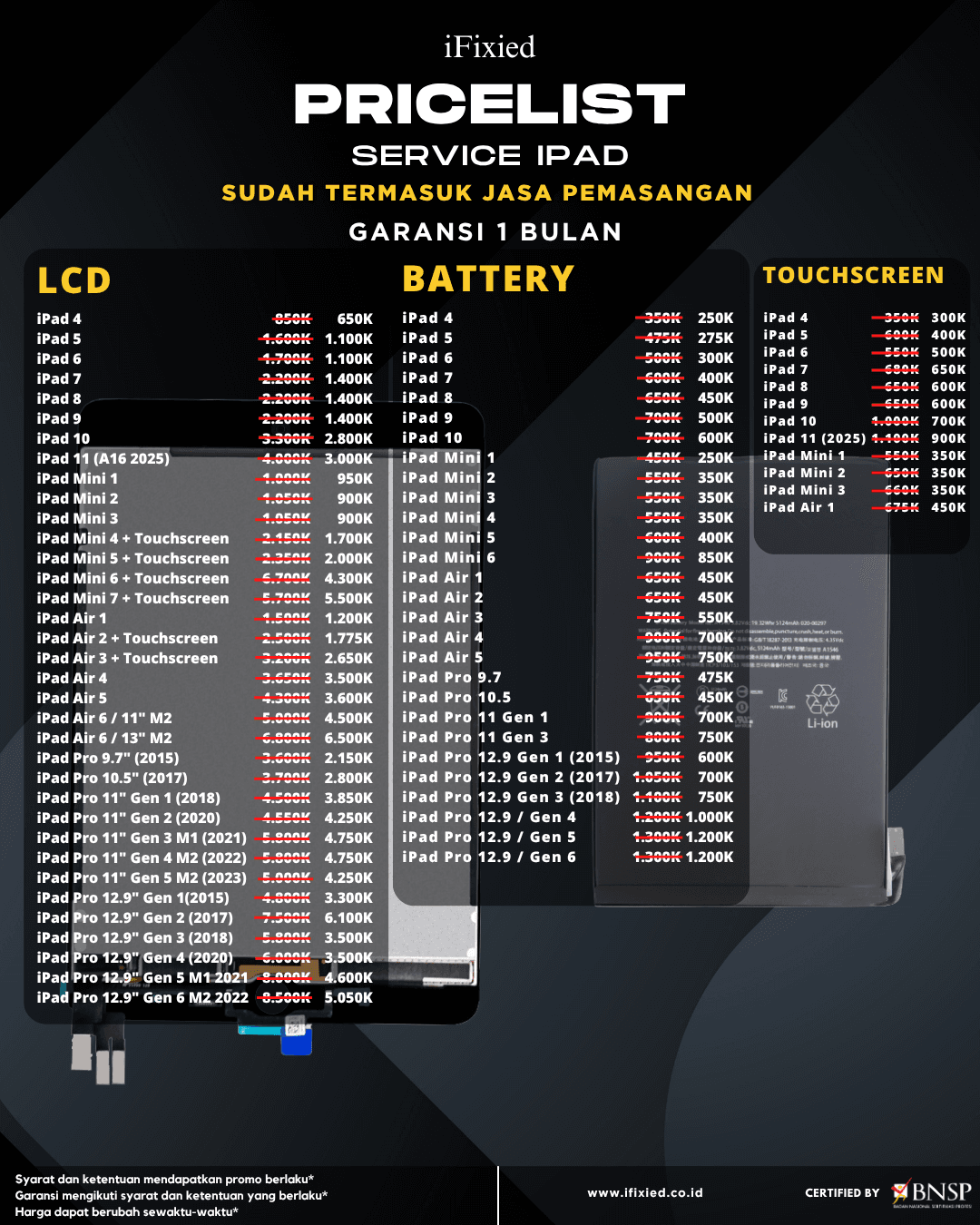 Daftar Harga Servise iPhone di
